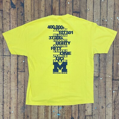 ぼーい 2006 NIKE Center Swoosh Michigan Football GO BLUE WEAR MAIZE Size