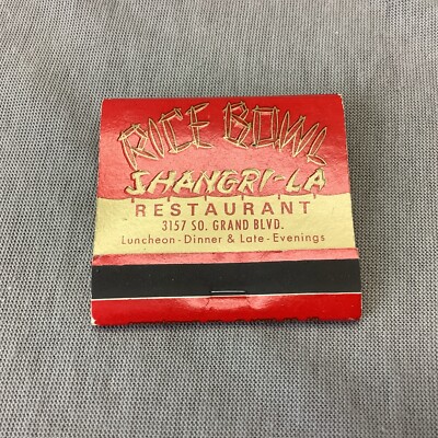 Matchbook Shanghai La Restaurant Special Matches Full Unstruck     Vintage