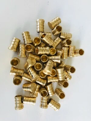 EFIELD 25 PCS 3/4" PEX PLUG (END CAP) - BRASS CRIMP FITTINGS (LEAD-FREE)