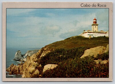 Cabo da Roca  The Lighthouse on Westerly Point of Europe  Spain  Postcard