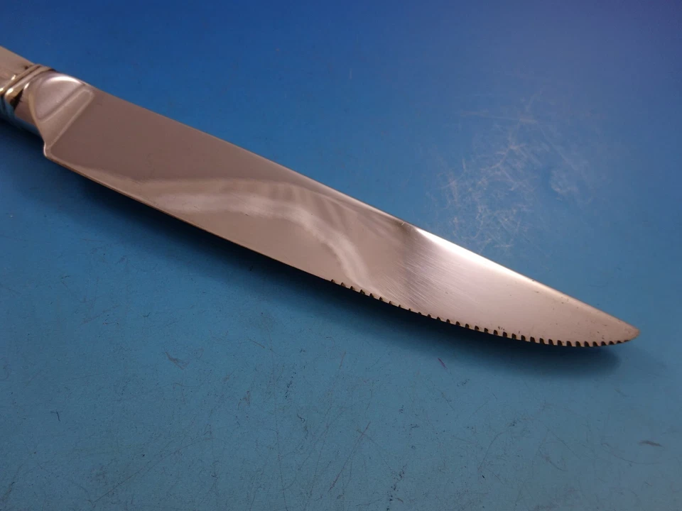 Juego de cuchillos para carne Royal Danish by International de plata esterlina 4 piezas serrado personalizado Foto 4 de 4