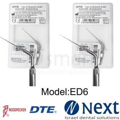lot x 2 Dental Woodpecker Original scaling tip Root canal treatment endo ED6 DTE