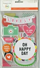 Project Life SNAPSHOTS Chipboard STICKERS~112 pcs~380862~Fast Ship! Nice!
