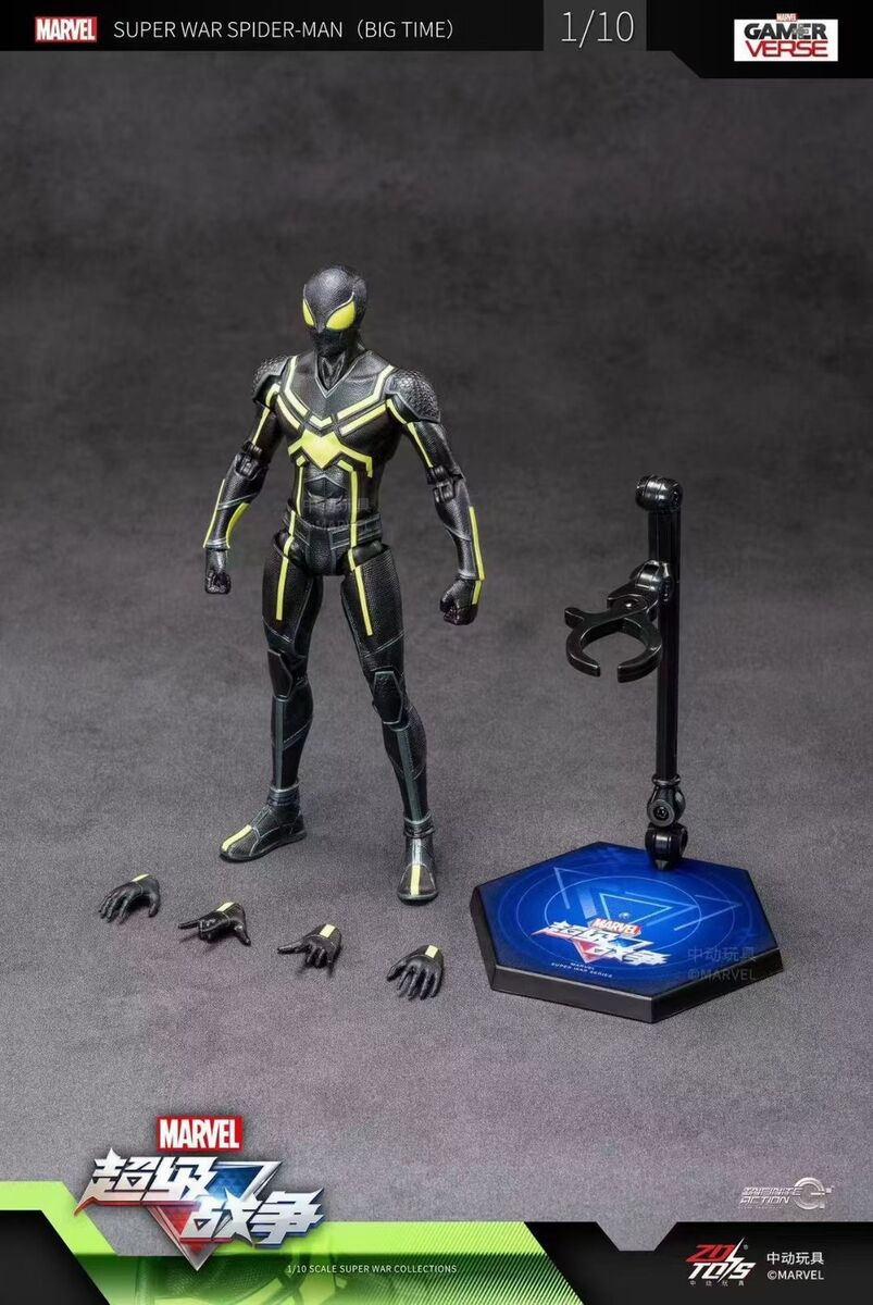 NEW ZD Toys Marvel Super War Figure Big time Suit Spider-Man NEW ZD Toys Marvel Super War Figure Big time Suit Spider-Man