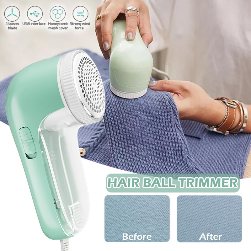 Electric Lint Remover Clothes Bobble Fluff Shaver Debobbler USB