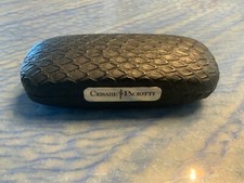 OCCHIALI/OCCHIALI DA SOLE CESARE PACIOTTI 100% AUTENTICI NERI PELLE ESOTICA CUSTODIA RIGIDA