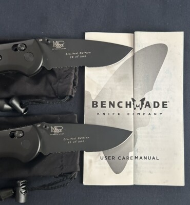Benchmade 723SBKD2-1001 CONSECUTIVE PAIR OF LIMITED EDITION KNIVES! #77 & 78/200