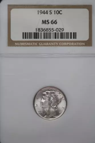 1944 S Mercury Silver Dime NGC MS66 - *DoubleJCoins* 2400-08