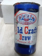 Old Craft  brew  flat  top  beer can , Oconto WIS   Empty