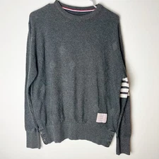 Thom Browne New York Men's Gray Sweater Size 2  Made in Japan  Cotton 187 Small