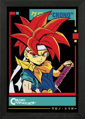 Chrono Trigger Crono Framed Wall Art Poster Canvas Print Picture
