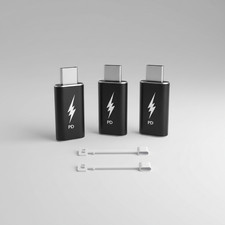 TechMatte Lightning To USB C Adapter For IPhone 16/15 Pro Black