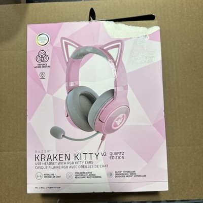 Razer Kraken Kitty V2 Wired Over-Ear Gaming Headset-Box Damaged-Not Opened