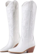 Cowboy Boots for women,Womens Embroidered Knee High Western Cowboy... 