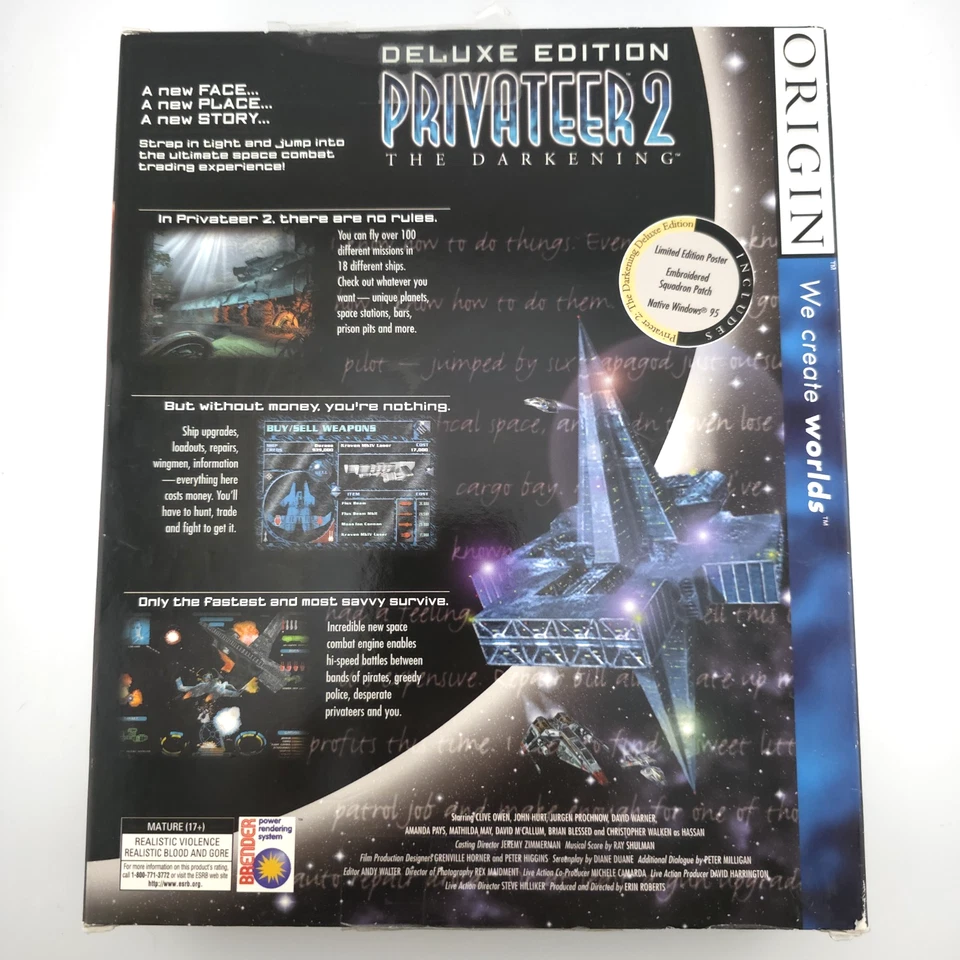 Privateer 2: The Darkening - Deluxe Edition, 1997, Big Box, New & Sealed - Image 3 of 4