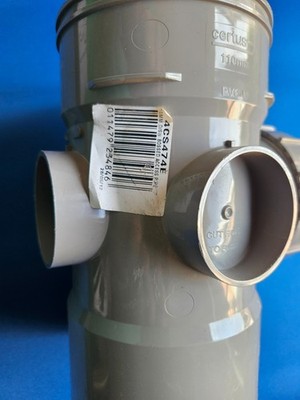 Certus Osma Wavin PVC-U Zugangsboden Fallrohr GRAU 110mm S/S 4CS474E