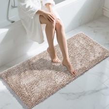 Yimobra 55x24" Extra Thick Chenille Bathroom Rug Non-Slip Absorbent Quick Dry