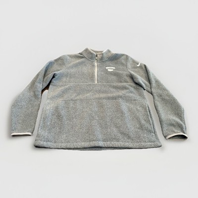 Nike Mens Gray Oregon Ducks 1/4 Zip Fleece Pullover Jacket Size L DC2518-050
