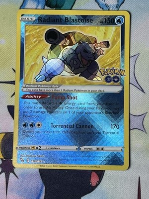 Radiant Blastoise 018/078 Pokémon GO Holo ENG