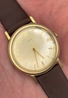 1960s Vintage Timex Men's Wafer Thin Gold-Tone Manual Watch w/New Band - RUNNING