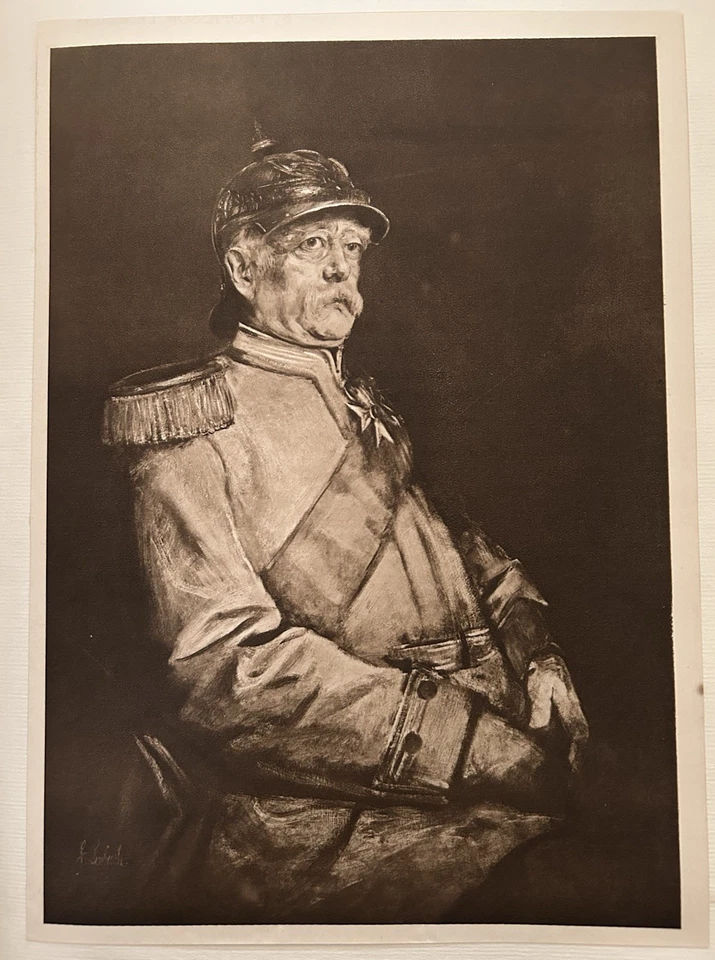 Antique Print Prince Bismarck c1901 Portrait Lenbach Sepia Edwardian German Art - Image 1 of 4