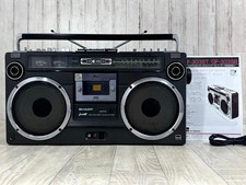 SHARP GF-303 Boombox Radio Cassette Recorder Vintage Serviced Working from Japan