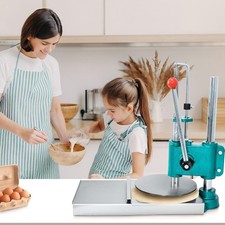 9.5" Adjustable Manual Pizza Dough Press, Stainless Steel for Home & Restaurant