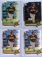 4 * BRANDON VALENZUELA * 2022 1ST BOWMAN CHROME MOJO REFRACTOR RC + BASE RC'S