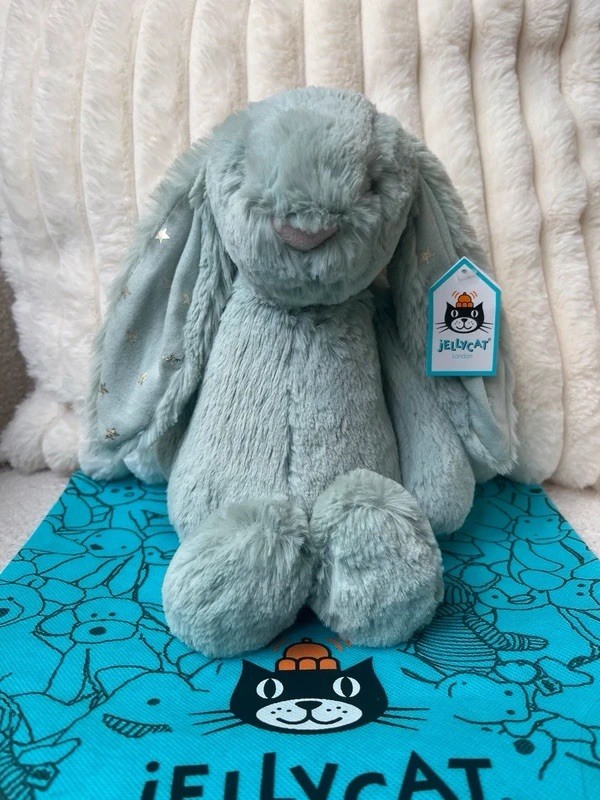 AUTHENTIC❗️NWT Jellycat Bashful Sparklet Bunny - MEDIUM