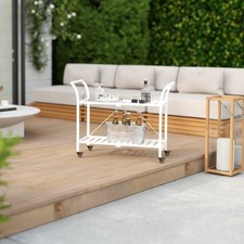 Hamptons 2 Tier Metal Bar Cart