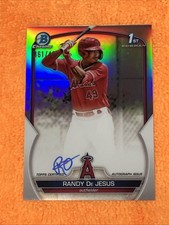 /499 Randy De Jesus 1st AUTO 2023 Bowman #CPA-RD CHROME REFRACTOR AUTOGRAPH LAA