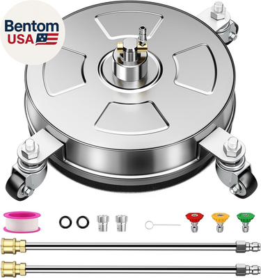 #ad 14quot; Pressure Washer Surface Cleaner with 4 Wheels Stainless Steel Housing 4000 $78.86