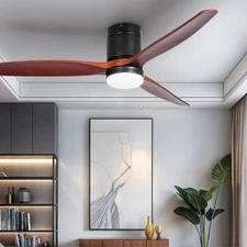 Moasis 52 Inch LED Ceiling Fan with Lights Remote 3 Blades