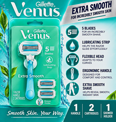 Gillette Venus Extra Smooth Women s Cartridge Razor 5-Blade, 2 Cartridges