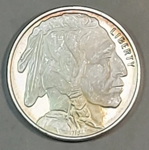 1 - 1/2 oz Silver Round - SilverTowne Highland Mint Buffalo