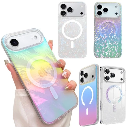 For iPhone 17 Pro Max/17 Pro/17 Sparkly Bling Magnetic Phone Cover Women Girls