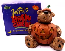 Kathleen Kelly Critter Factory “Witch’s Brew Crew” Pumpkin Bear Item No. 14054