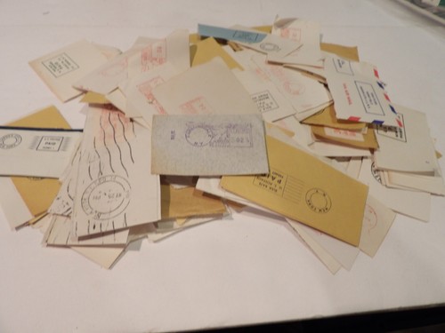 US POSTAGE STAMPS NEW YORK METERED CANCELS LARGE LOT ON PAPER