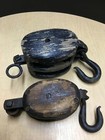 Antique Iron and Wood Pulleys — photo 4