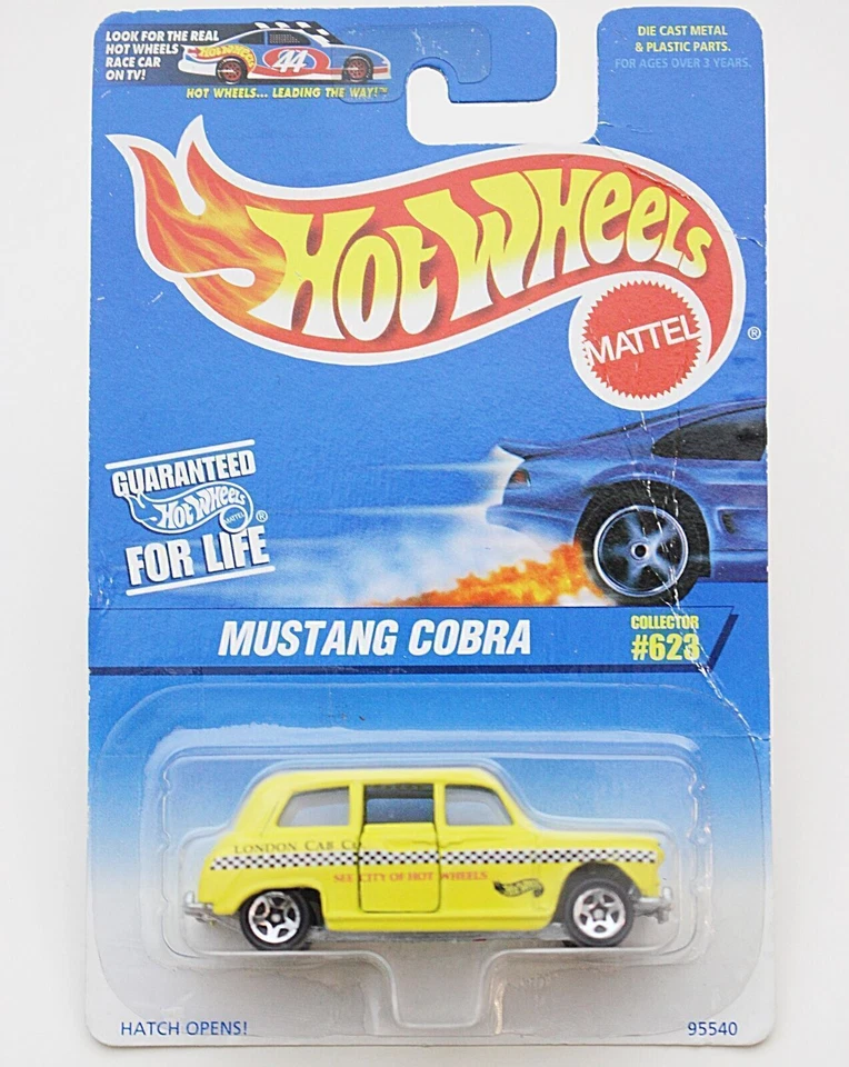 Tarjeta de error Hot Wheels 1996/coche 'Mustang Cobra'/taxi de Londres ambas versiones raro Foto 4 de 4