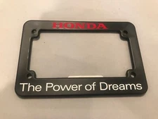 Genuine Honda Power of Dreams Motorcycle License Plate Frame 