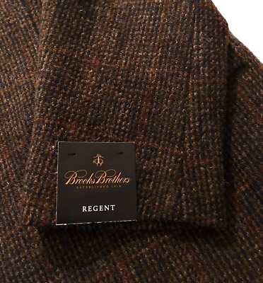 BROOKS BROTHERS REGENT Harris Tweed Men's Wool Brown Multi Plaid
