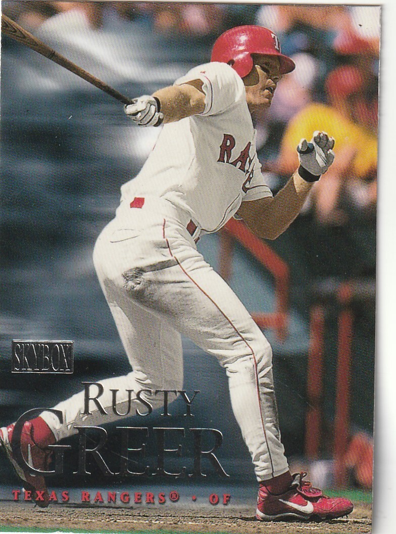 FREE SHIPPING-MINT-2000 Skybox Rusty Greer #100 RANGERS