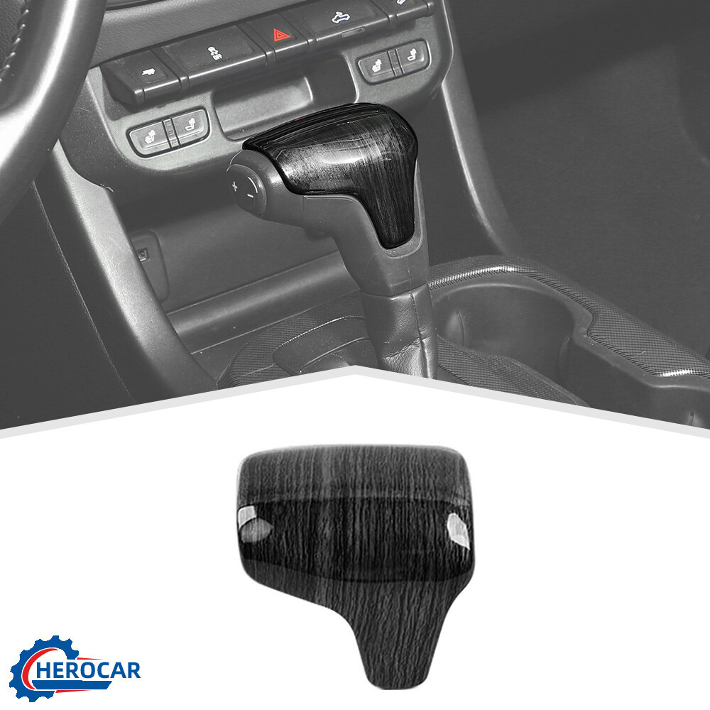 Black Carbon Gear Shift Head Knob Trim Cover Decor For Chevy