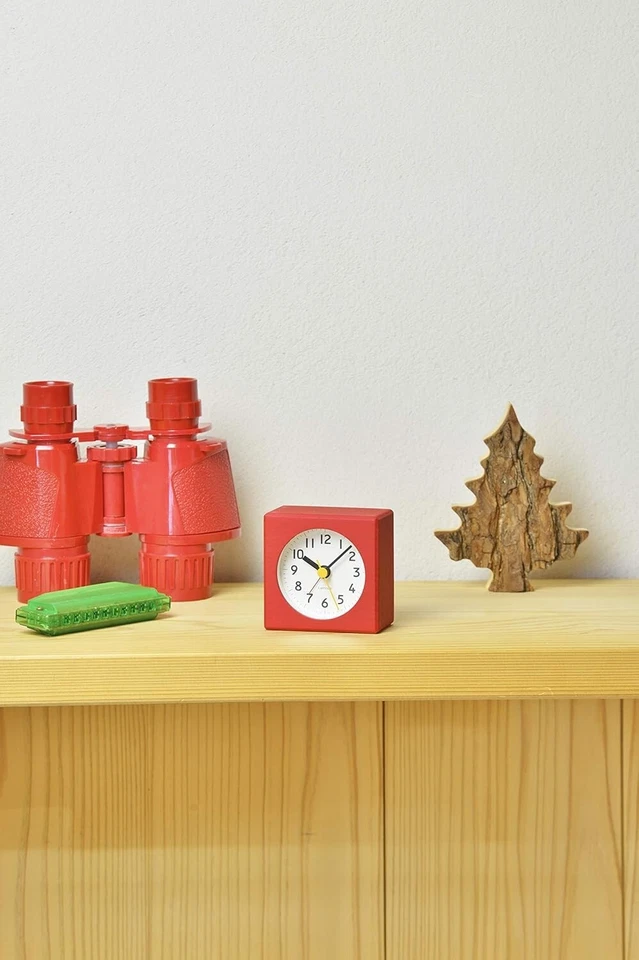 Lemnos Clock Analog Alarm farbe Red PA18-02RE from Japan - Image 3 of 3