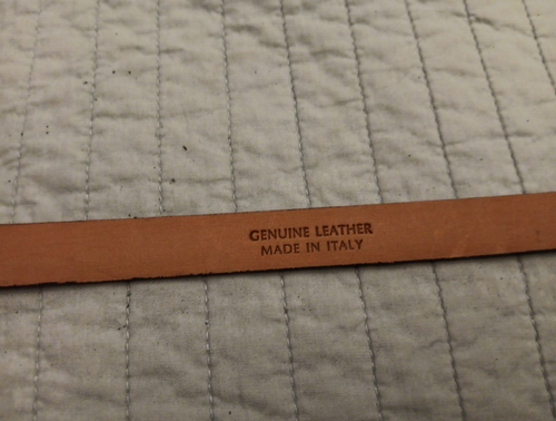 Women's Lg Harold's Black Leather Reptile Pattern Skinny Belt Made In Italy - Picture 10 of 13