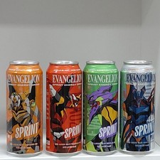 Lata de refresco vacía EVANGELION 500 ml. Juego de 4 piezas.