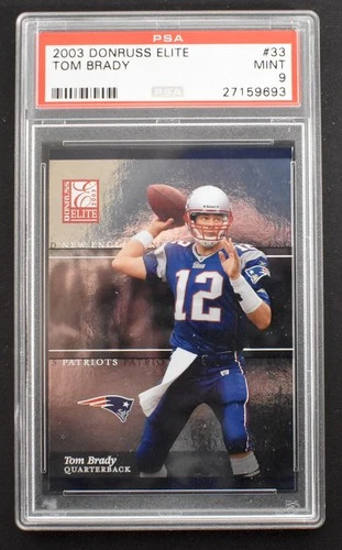 Tom Brady 2003 Donruss Elite #33 New England Patriots PSA 9 MINT