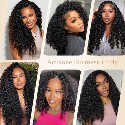 Burmese Curly Human Hair Extensions 18 18 20 Inch Quick Weave Bundles Amazon.com : Sinuowei Curly Human Hair Bundles 16 18 20  main image 4