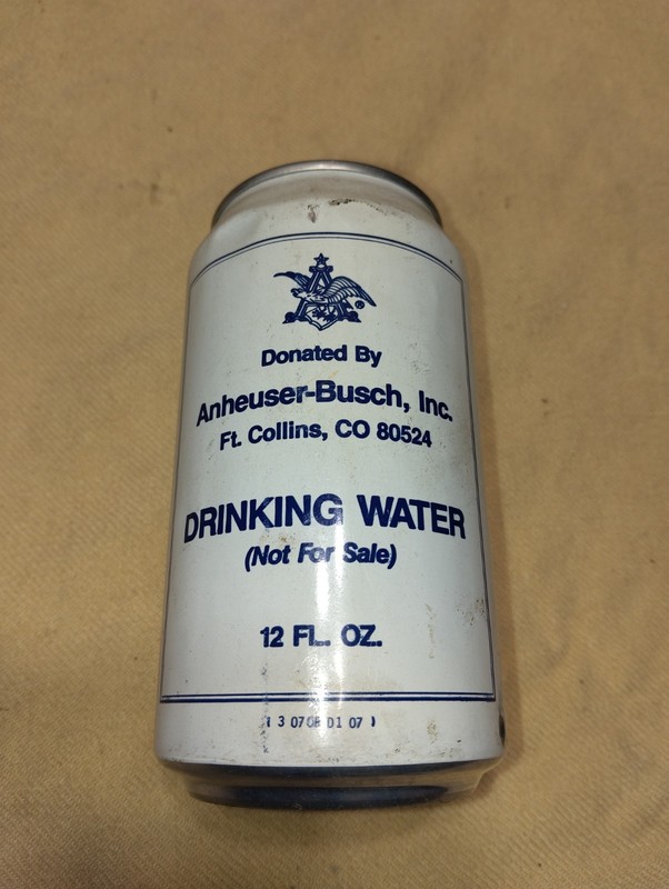 Anheuser Busch Ft Collins CO Can Drinking Water 1993